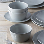 Noritake Colorscapes Swirl 12-Piece Coupe Dinneware Set, Service For 4