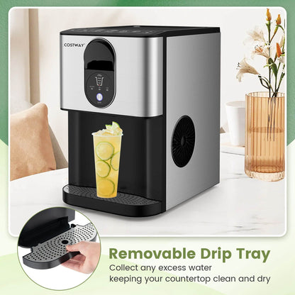 Costway 56 lbs/24 H Pepple Chewable Countertop Ice Maker with - See Details