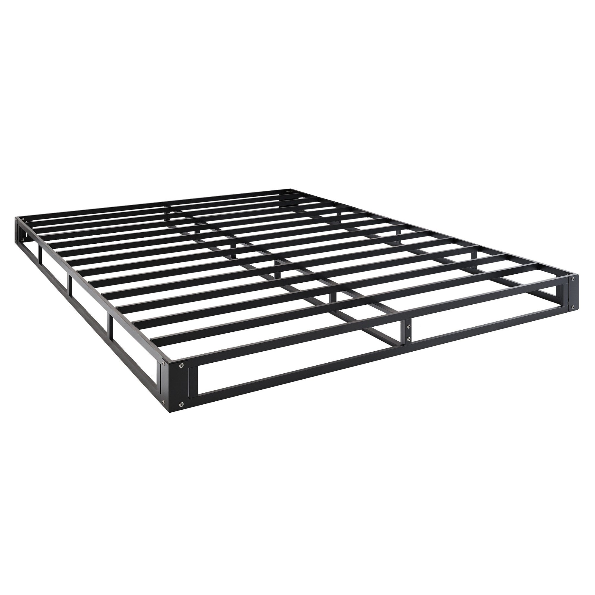CraftPorch 5-Inch Metal Box Spring with Warm Grey Linen Cover