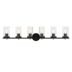 Decatur 6-light Modern Farmhouse Black/ Gold Bathroom Vanity Light with UL Certified