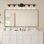 Decatur 6-light Modern Farmhouse Black/ Gold Bathroom Vanity Light with UL Certified