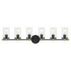 Decatur 6-light Modern Farmhouse Black/ Gold Bathroom Vanity Light with UL Certified