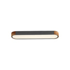Farmhouse Wood Long Oval Dimmable LED Flush Mount - 37 3000k/6000k