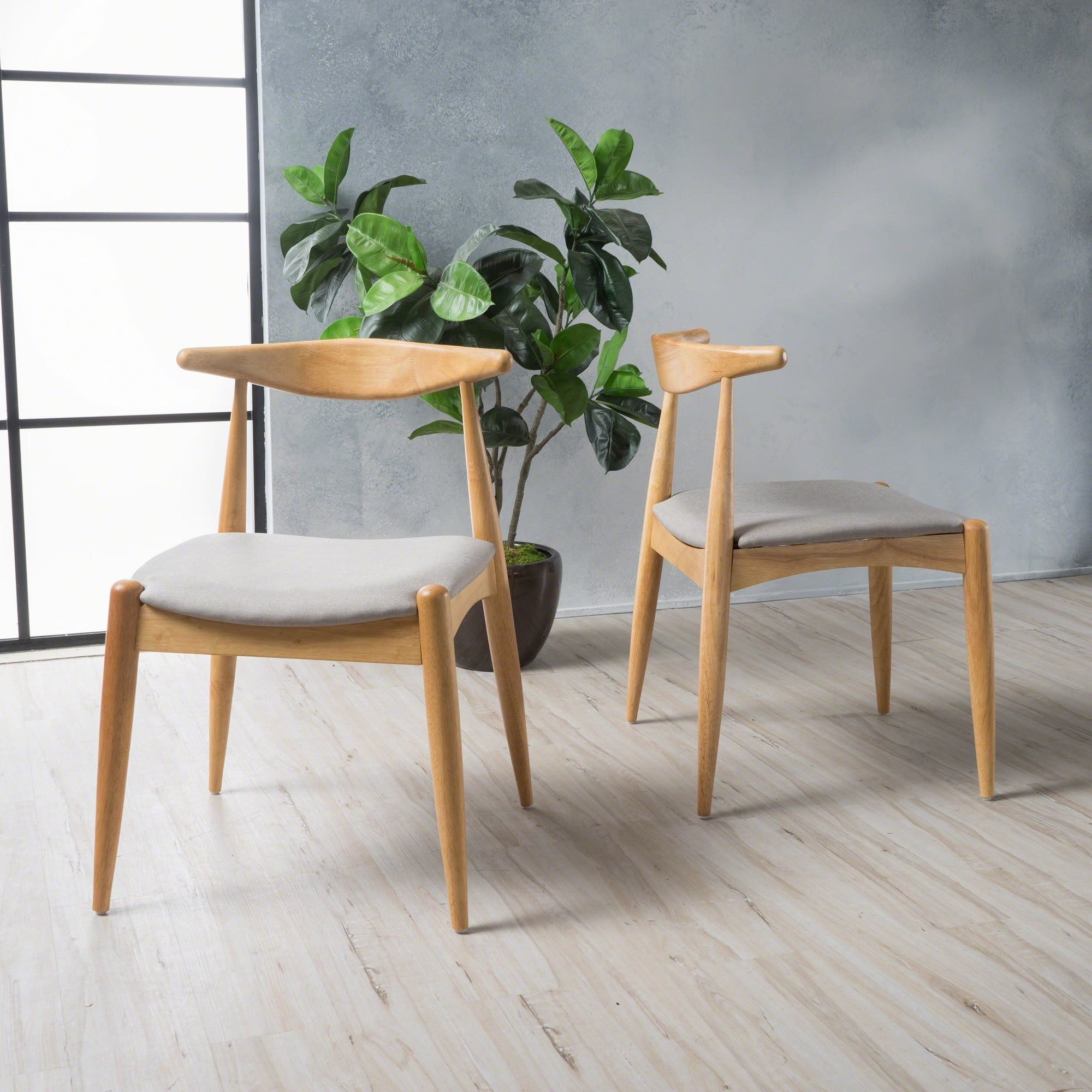 Francie Mid-Century Modern Dining Chairs (Set of 2) by Christopher Knight Home - 20.50 W x 20.25 L x 29.75 H