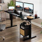 Futzca Height Adjustable Electric Standing Desk Sit Stand Computer Stand up Desk with Splice Board