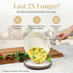 Gotham Steel Naturals 20 Pc Nonstick Pots and Pans Express Cookware Set with Bakeware and Utensils