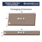 Grain Wood Furniture Shaker Solid Wood Panel Platform Bed