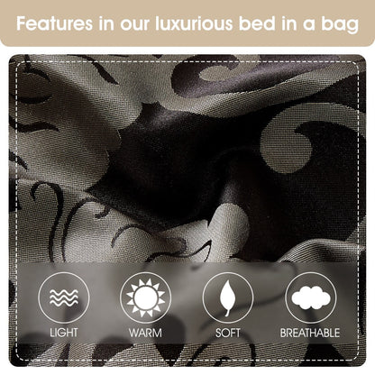 Ensemble de couette 9 pièces Nanshing Brie en jacquard floral