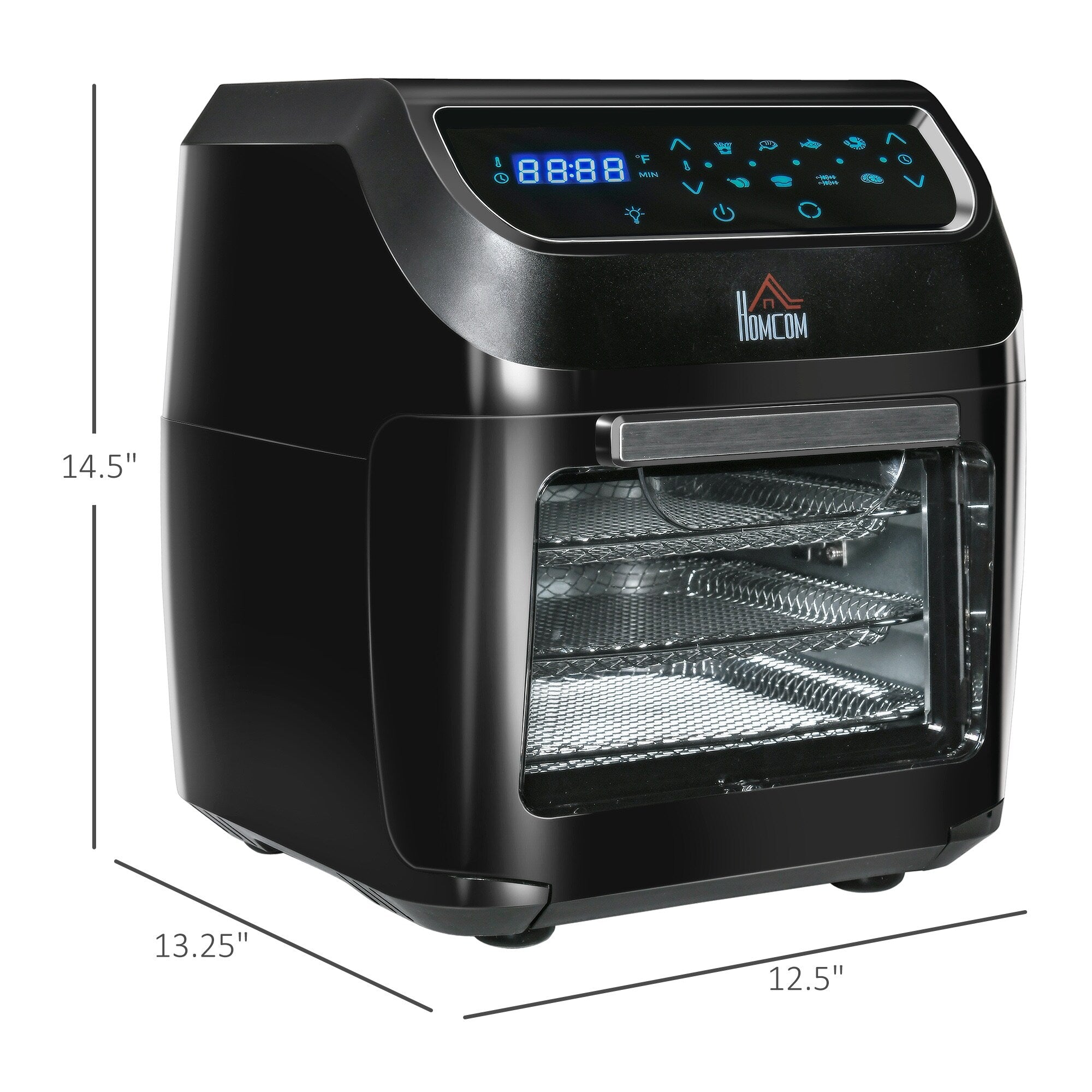 HOMCOM Large Air Fryer Oven with Family Size, Countertop Oven Cooking Gift - 12.5 x 13.25 x 14.5