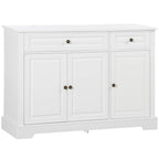 HOMCOM Modern Sideboard Buffet Cabinet with Storage Cupboards, 2 Drawers and Adjustable Shelves, Black