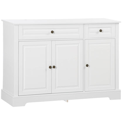 HOMCOM Modern Sideboard Buffet Cabinet with Storage Cupboards, 2 Drawers and Adjustable Shelves, Black