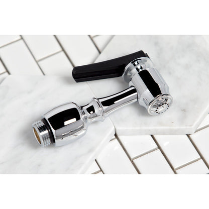 Heritage Bridge Kitchen Faucet with Brass Sprayer