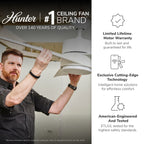 Hunter 52 Canyon Ridge Indoor / Outdoor Ceiling Fan LED Light, Handheld Remote - Farmhouse, Rustic, Industrial