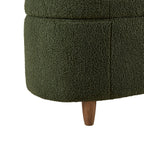 INK IVY Bailey Boucle-Style Curved Storage Accent Bench