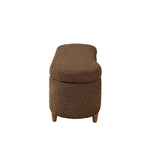 INK IVY Bailey Boucle-Style Curved Storage Accent Bench