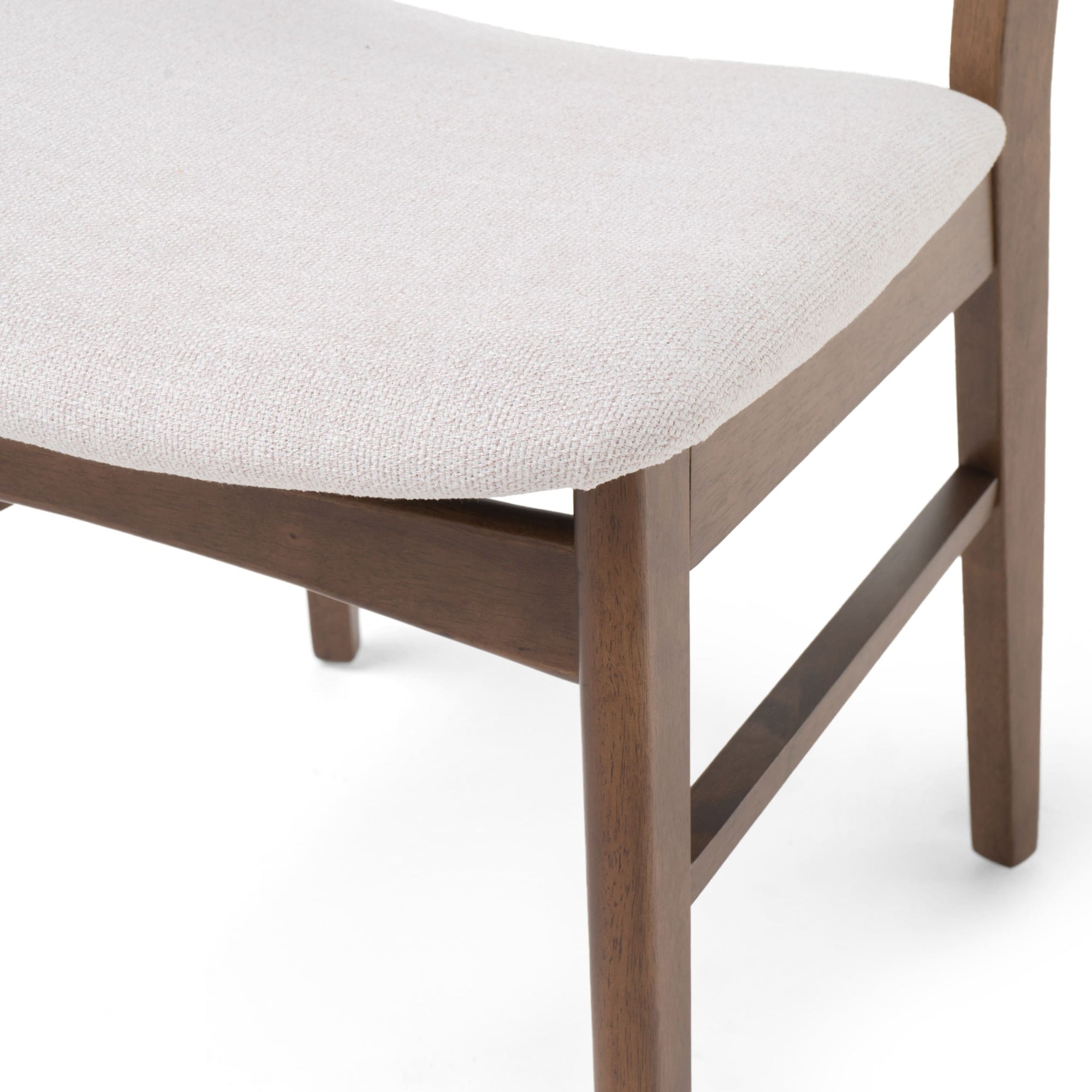 Abrielle Mid-Century Modern Upholstered Rubberwood Dining Chair (Set of 2) by Christopher Knight Home
