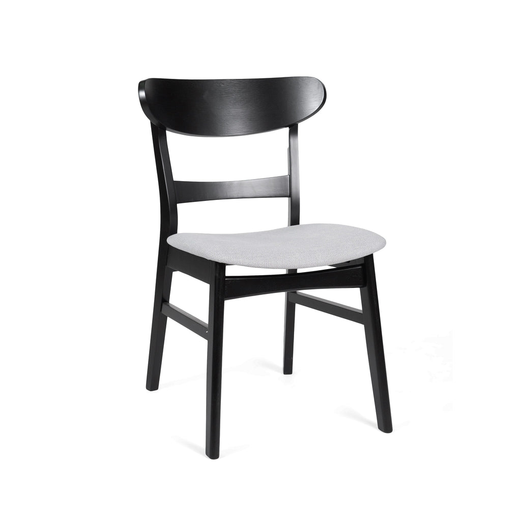 Abrielle Mid-Century Modern Upholstered Rubberwood Dining Chair (Set of 2) by Christopher Knight Home