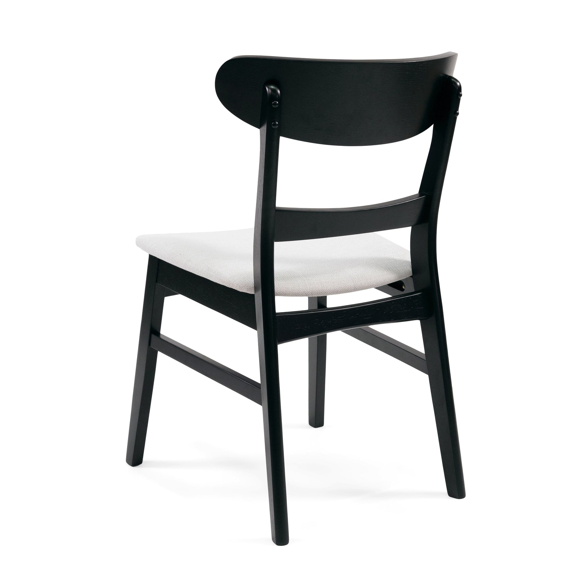Abrielle Mid-Century Modern Upholstered Rubberwood Dining Chair (Set of 2) by Christopher Knight Home