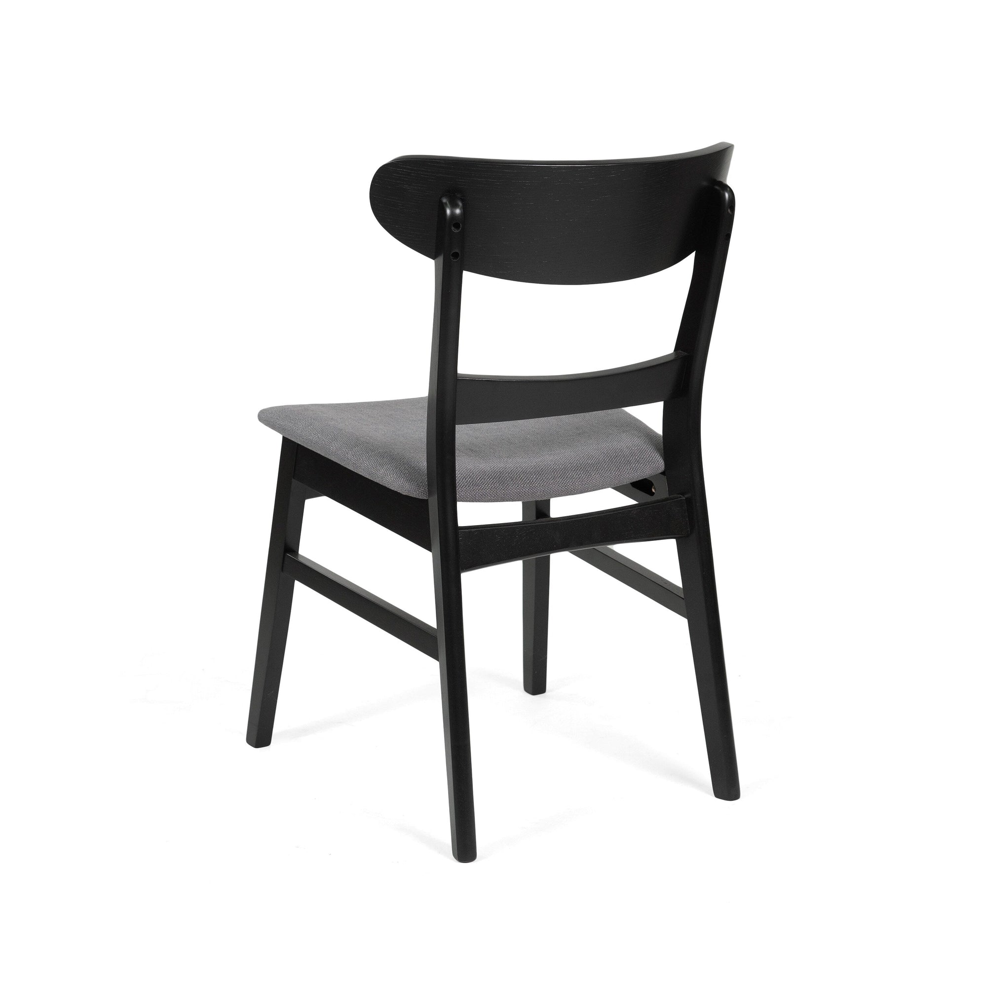 Abrielle Mid-Century Modern Upholstered Rubberwood Dining Chair (Set of 2) by Christopher Knight Home