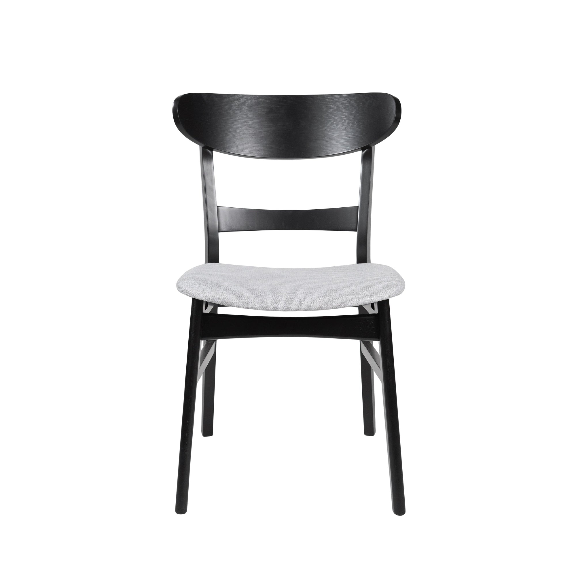 Abrielle Mid-Century Modern Upholstered Rubberwood Dining Chair (Set of 2) by Christopher Knight Home