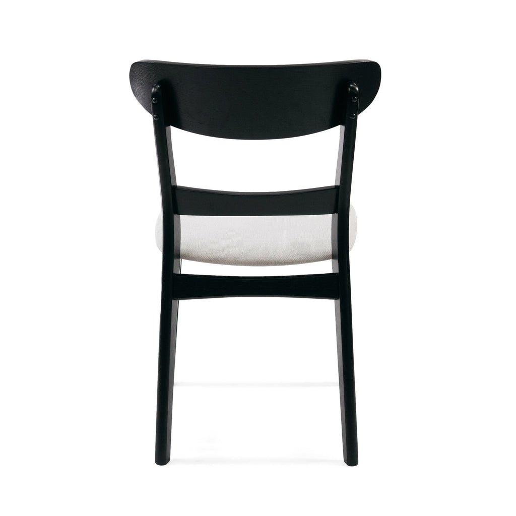 Abrielle Mid-Century Modern Upholstered Rubberwood Dining Chair (Set of 2) by Christopher Knight Home