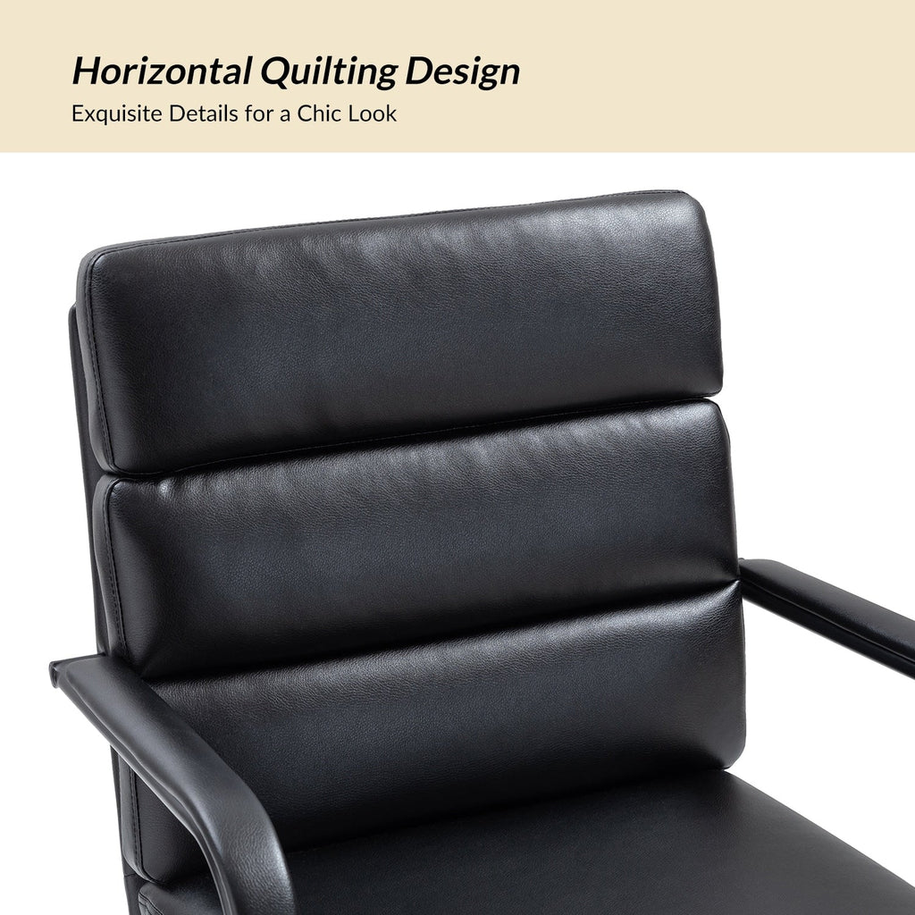 Joseph Modern Task Faux Leather Chair with Tilt Lock and Center Tilt by HULALA HOME