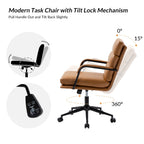 Joseph Modern Task Faux Leather Chair with Tilt Lock and Center Tilt by HULALA HOME