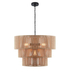 KAWOTI Width 26 5-Light 4-Tiered Bohemian Pendant Light