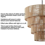KAWOTI Width 26 5-Light 4-Tiered Bohemian Pendant Light