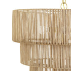 KAWOTI Width 26 5-Light 4-Tiered Bohemian Pendant Light