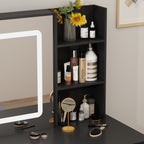 Kerrogee Makeup Vanity Set with Adjustable Lighted Mirror & Stool - 39.4L x 19.7W x 53.5H