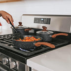 Kitchen Cookware Sets Nonstick, 12 Piece Pots and Pans Set Granite Cooking Set