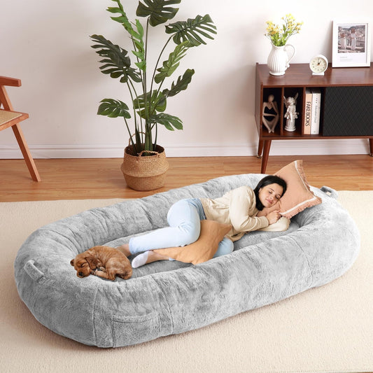 Grand panier pour chien lavable, taille humaine, avec housse amovible