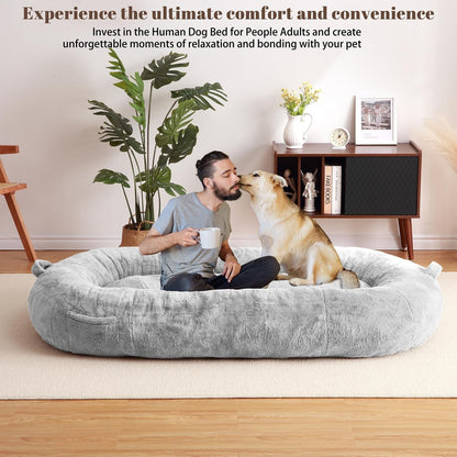 Grand panier pour chien lavable, taille humaine, avec housse amovible