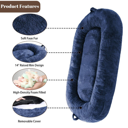 Grand panier pour chien lavable, taille humaine, avec housse amovible