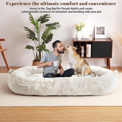Grand panier pour chien lavable, taille humaine, avec housse amovible