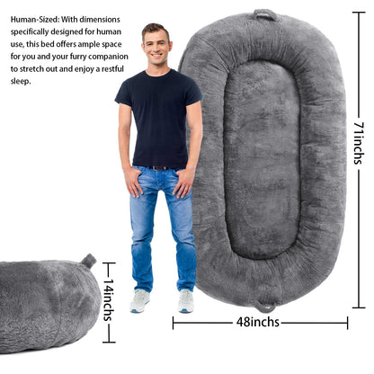 Grand panier pour chien lavable, taille humaine, avec housse amovible