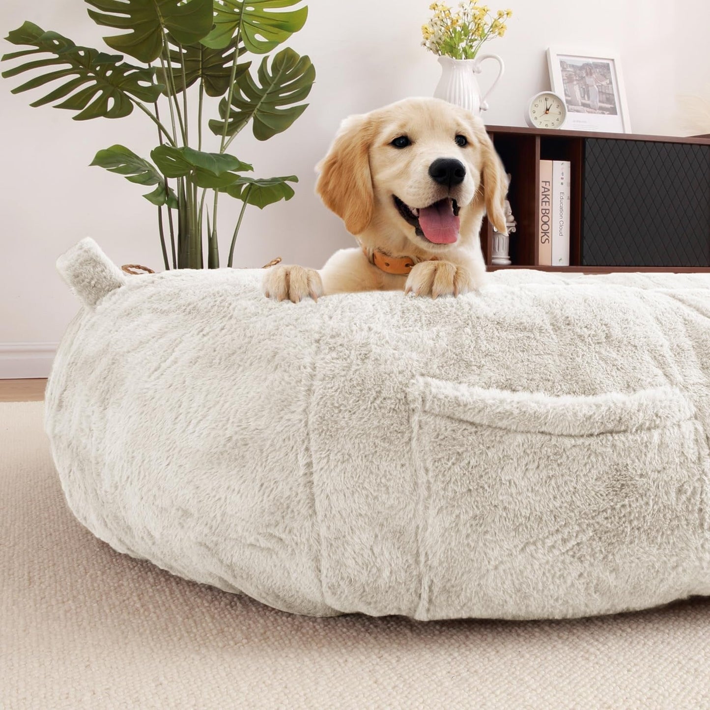 Grand panier pour chien lavable, taille humaine, avec housse amovible