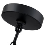 Lennie 20 in. 4-Light Rattan Tiered Drum Chandelier Light with Black Canopy - 20 in. W - 20 in. W