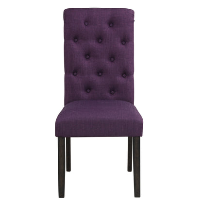 Chaise de salle à manger capitonnée en bois massif Leviton de Roundhill Furniture (lot de 2)