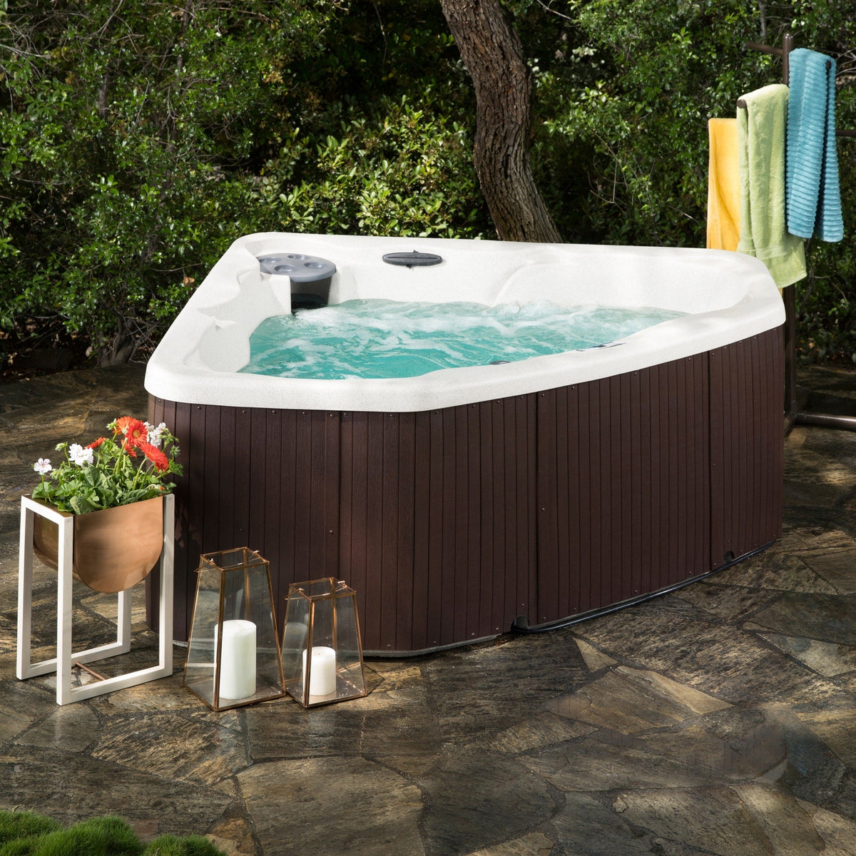 Lifesmart LS300 Plus 2-Person 17-Jet 110v Plug and Play Spa with Underwater LED Light