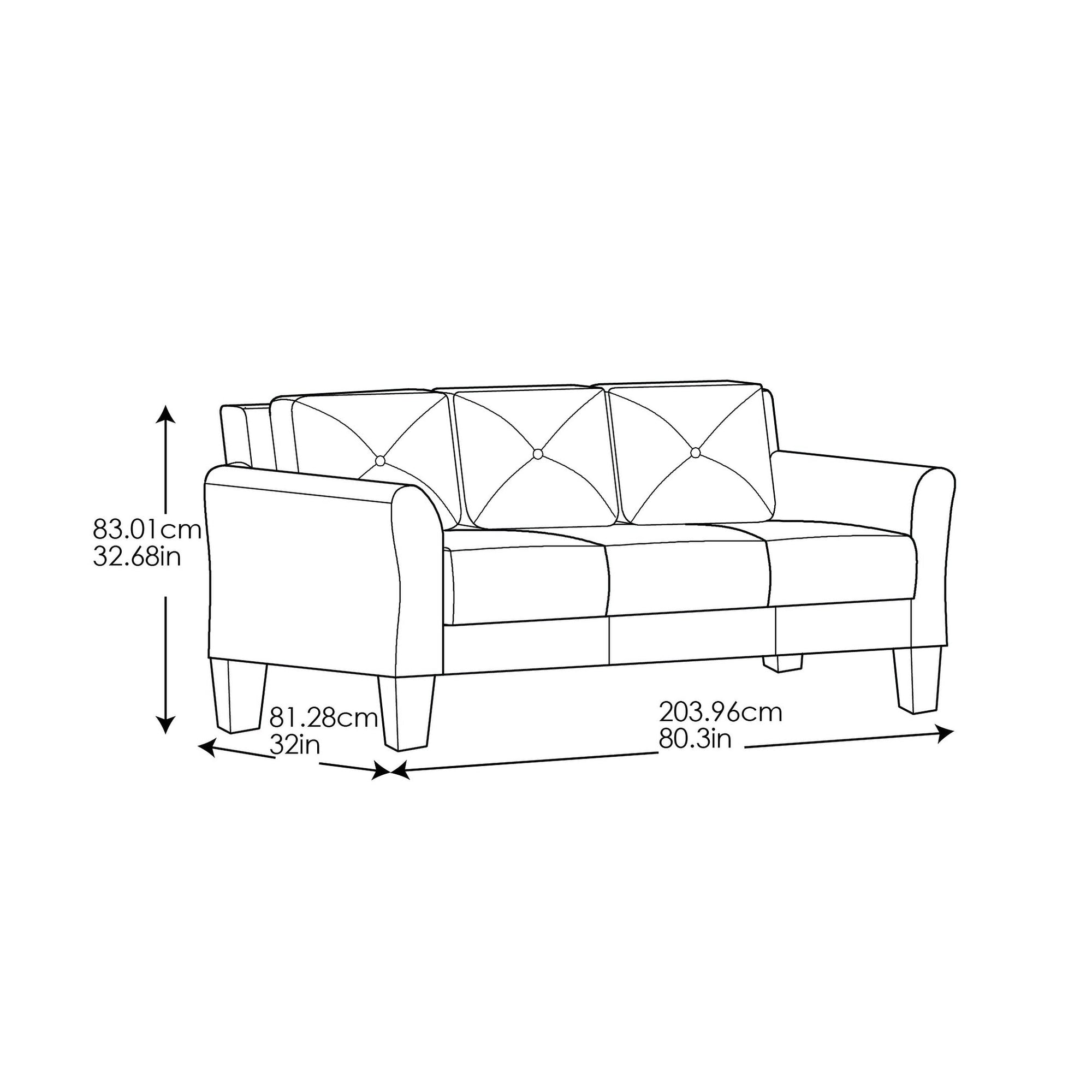 iLounge Harvard Microfiber Sofa