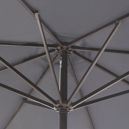 Lopes 9-foot Patio Umbrella with Bronze Finish Base Weight Stand Included