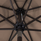 Lopes 9-foot Patio Umbrella with Bronze Finish Base Weight Stand Included