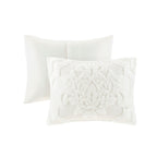 Madison Park Aeriela Tufted Cotton Chenille Damask Comforter Set