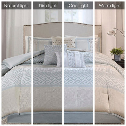 Ensemble de couette jacquard géométrique Madison Park Christian 7 pièces