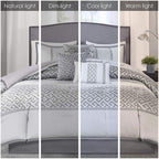 Madison Park Christian 7-piece Geometric Jacquard Comforter Set