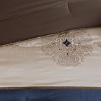 Madison Park Essentials Parker Jacquard Embroidered Pieced 24 Piece Room in a Bag
