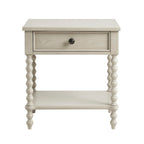 Madison Park Signature Beckett Turned Wood Spindle Nightstand with Drawer & Shelf