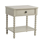 Madison Park Signature Beckett Turned Wood Spindle Nightstand with Drawer & Shelf